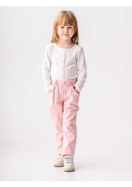 Kız 2/5 Yaş Keten Pantolonlu Penye Takım