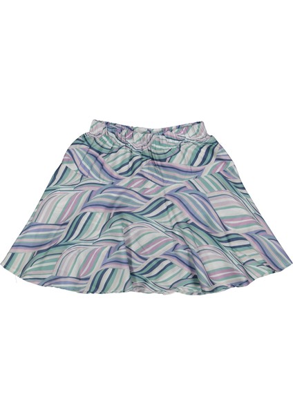 Kız 13/16 Yaş Dalgalı Çizgi Desenli Etek