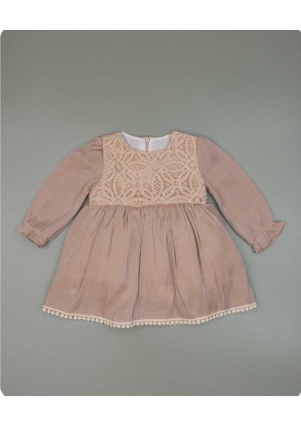 Kız 9/24 Ay Güpürlü Elbise