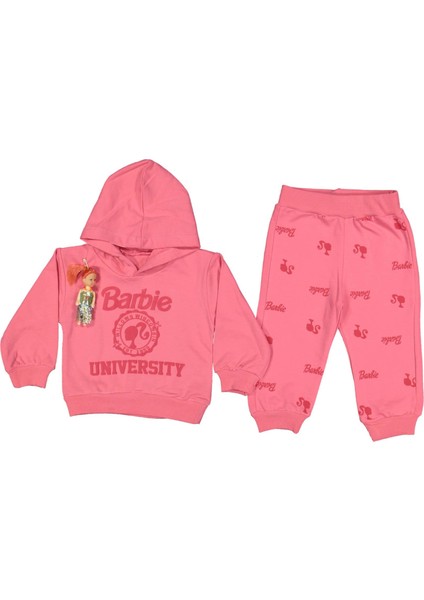 Kız 1/4 Yaş Unıversıty Baskılı Kapşonlu 2li Takım
