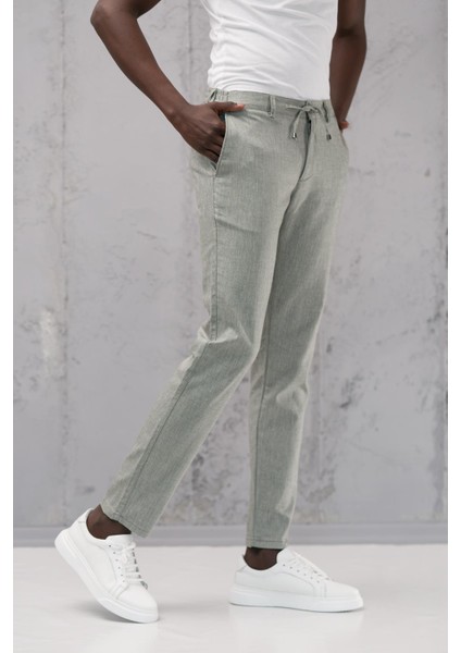 Beli Lastikli ve Iplikli Slimfit Pamuklu Jogger Pantolon fiyatları