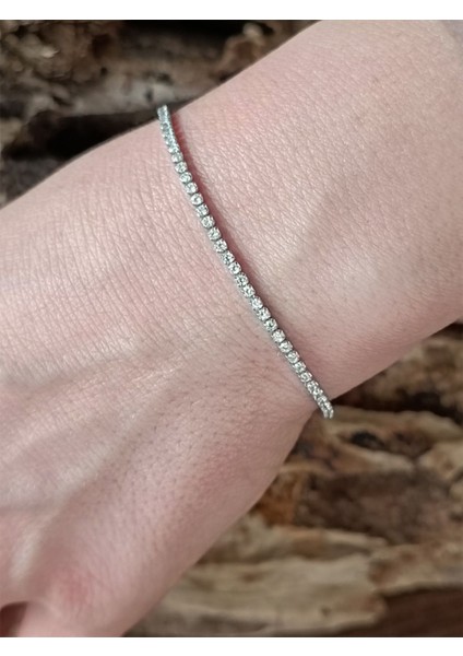 925 Ayar Gümüş Su Yolu Bileklik Zirkon Taşlı Suyolu Bileklik Kadın Bileklik Gümüş Bileklik modelleri