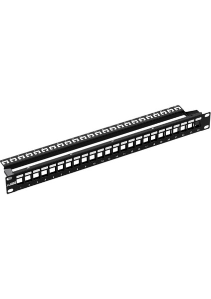 AC-610-24 Moduler Utp/ftp CAT6/CAT6A 24 Port Boş 1u Zırhlı Patch Panel