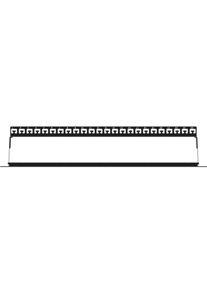 AC-610-24 Moduler Utp/ftp CAT6/CAT6A 24 Port Boş 1u Zırhlı Patch Panel