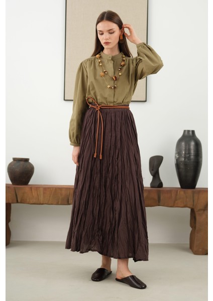 Kraşlı Vual Etek Acı Kahve