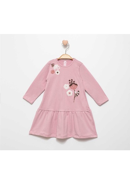 Kız 2/5 Yaş Süzene Çiçek Nakışlı Elbise