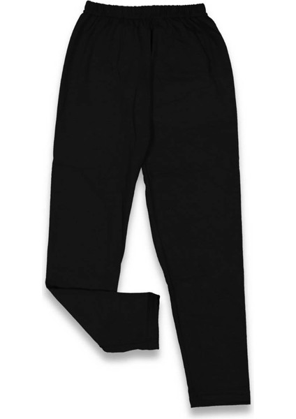 Kız 8/12 Yaş Düz Siyah Gri Tayt