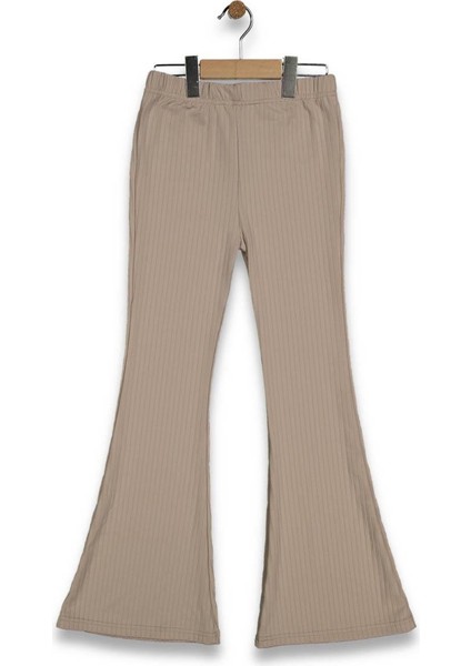 Kız 5/8 Yaş Raporlu Fitilli Beli Lastikli Ispanyol Paça Tayt