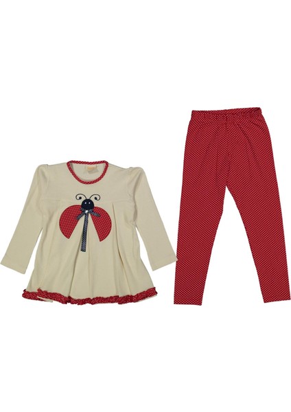 Kız 3/6 Yaş Uğur Böcekli Wafle Takım