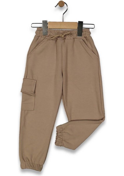 Kız 1/4 Yaş Kargo Cepli Paça Lastikli Tayt