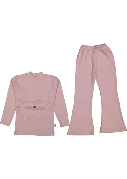 Kız 3/6 Yaş Cepli Düğmeli Ispanyol Paporlu Takım