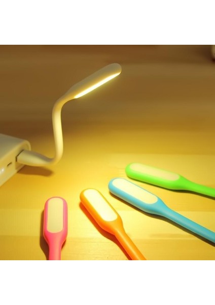 Beyaz Katlanabilir USB LED Taşınabilir Okuma Işık Masa Lambası Bilgisayar Dizüstü Gece Aydınlatma