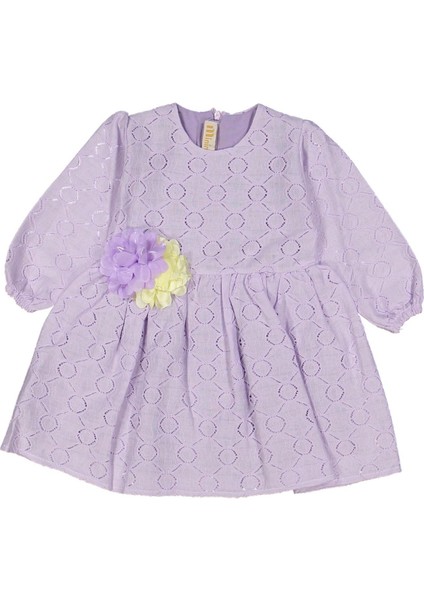Kız 1/4 Yaş Uzun Kol Pamuk Dantel Elb