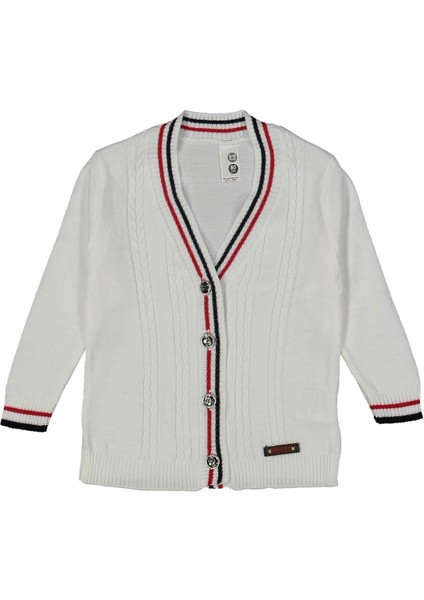 Kız 1/4 Yaş Renkli Çizgili Triko Hırka