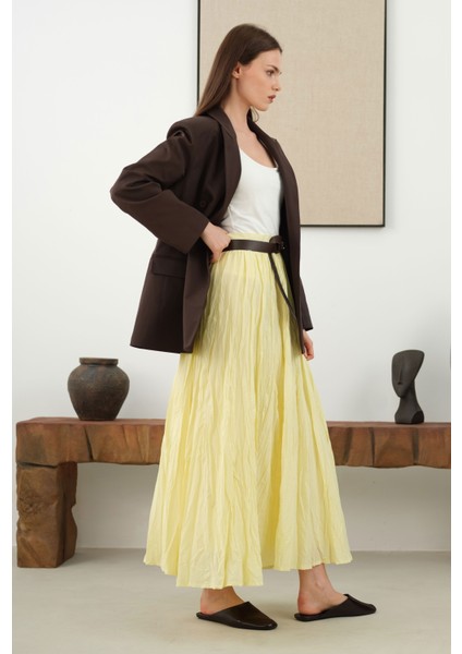 Kraşlı Vual Etek Soft Sarı modelleri