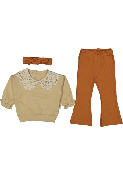 Kız 9/24 Ay Sezar Yaka Bandanalı Ikili Takım