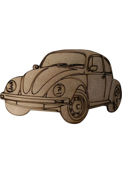 Lazer Kesim Ahşap Boyama Araba