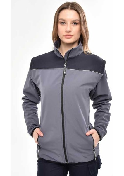 Unisex Çıkma Kollu Outdoor Softshell Mont - Su Geçirmez Mont