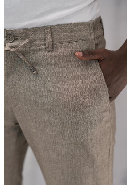 Beli Lastikli ve Iplikli Slimfit Pamuklu Jogger Pantolon fırsatları