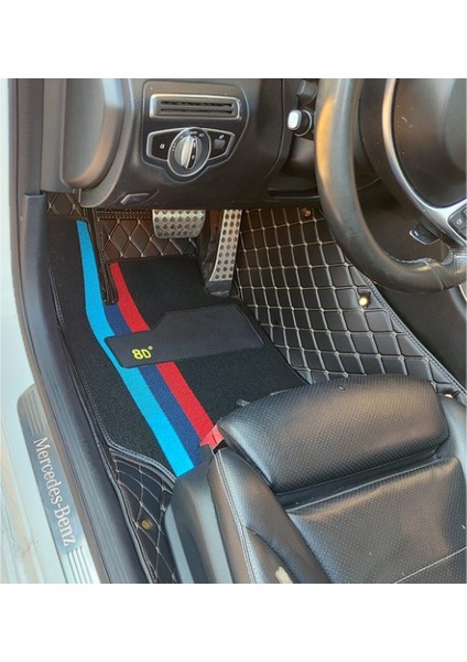 Mercedes C 200 D 2014-2020 Arası Aracına Özel 8d Çift Katmanlı Havuzlu Paspas Takımı