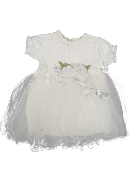 Kız 1/3 Yaş Çiçekli Dantelli Abiye Elbise