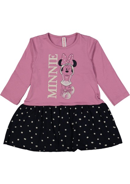 Kız 2/5 Yaş Minni Baskılı Puanlı Elbise