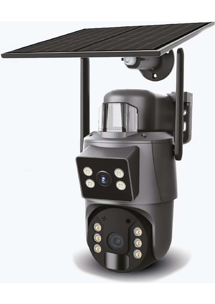 Inox 238 3+3 Mp Dual Lens 4g/lte Ip Solar Panel Kamera