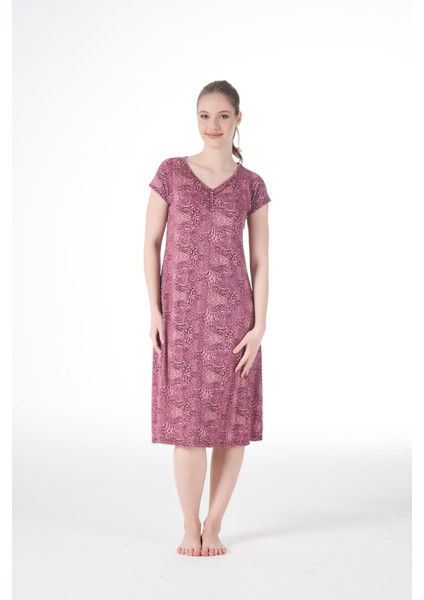 Kadın Yazlık Desenli Kısa Kollu Lycra Viskon Günlük Elbise indirimleri