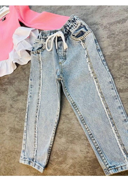 Pembe Kaşkorse Pantolon Lu Kız Çocuk Takım Mükemmel Kalite fiyatları