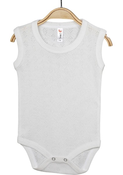 Kız Bebek Atlet Pamuklu Body Jakarlı Küp Desenli Çıtçıtlı Zıbın