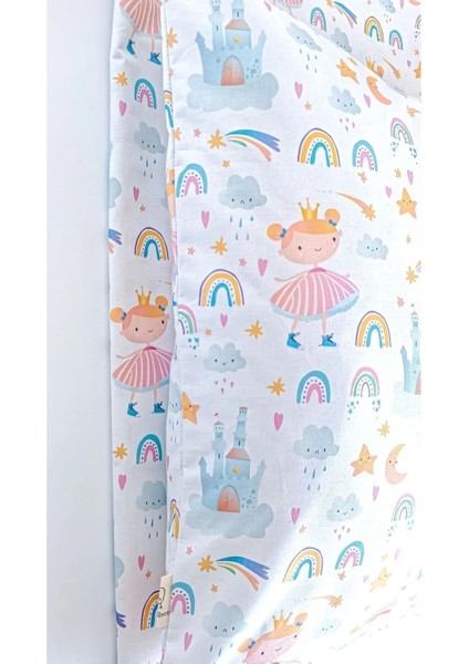 Prenses %100 Pamuklu (90X190 Cm) Lastikli Çarşaf ve Yastık Kılıfı Seti 2’li Set Bebek / Çocuk