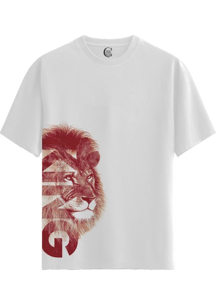 Lion Fury - Pamuklu Erkek Beyaz Tişört - Premium Quality