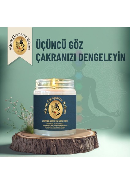 Üçüncü Göz Çakra Mumu Ayurvedik Aromaterapik Mum