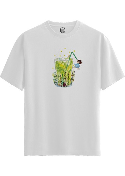 Lemonade Dream - Pamuklu Kadın Beyaz Tişört - Premium Quality