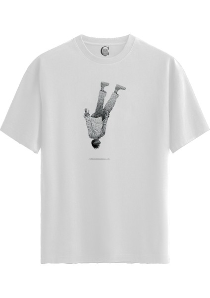 Gravity’s Whisper - Pamuklu Erkek Beyaz Tişört - Premium Quality