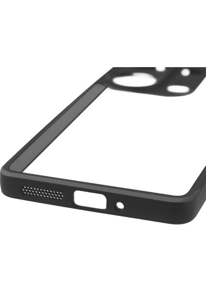 Xiaomi Redmi Note 13 Pro 4g Kılıf Kamera Korumalı Şeffaf Arka Yüzey Zore New Roll KAPAK-SIYAH-868043