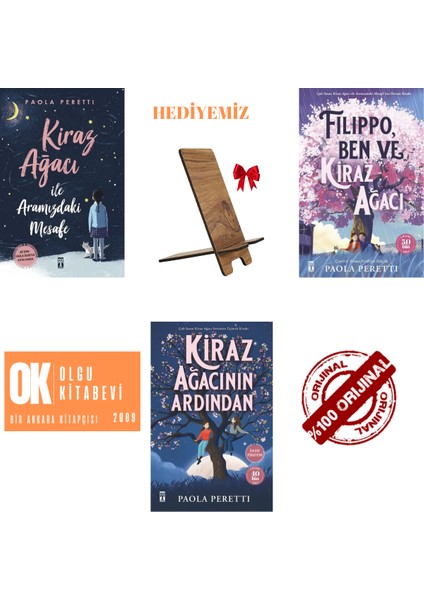 Kiraz Ağacı Ile Aramızdaki - Filippo, Ben ve Kiraz Ağacı - Kiraz Ağacının Ardından / 3 Kitap Set - Telefon Tutucu Hediyeli