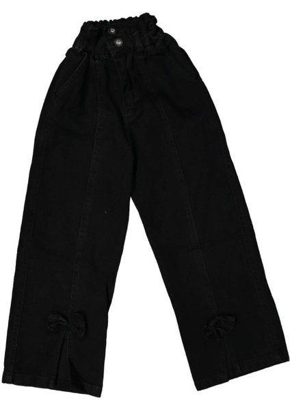 Kız 6/10 Yaş Kargo Cep Çıtçıtlı Kot Pantolon