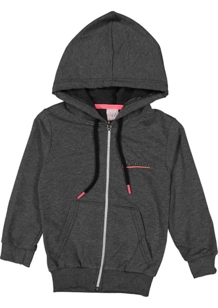 Kız 9/12 Yaş Pıceso Fermuarlı Kapşonlu Sweat Hırka