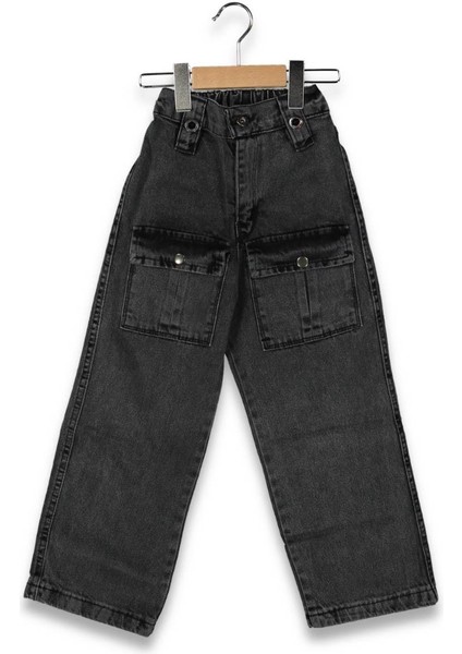 Kız 6/10 Yaş Çıtçıtlı Cepli Boyfrend Kot Pantolon