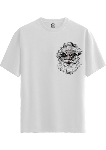 The Wise Wanderer - Pamuklu Erkek Beyaz Tişört - Premium Quality