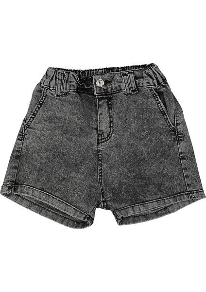 Kız 11/15 Yaş Lastikli Kot Şort