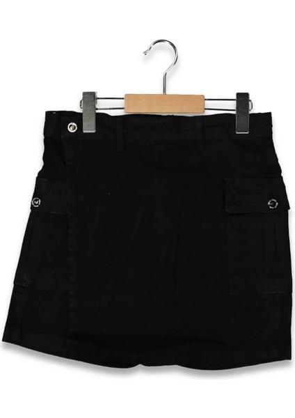 Kız 13/16 Yaş Yüksek Bel Cepli Şort Etek