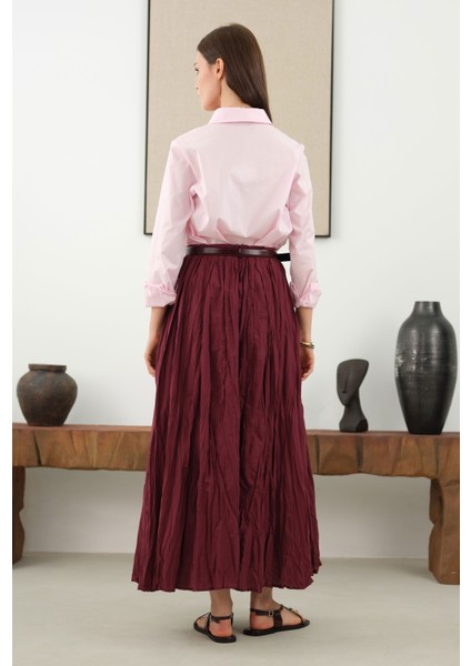 Kısa Fit Gömlek Toz Pembe