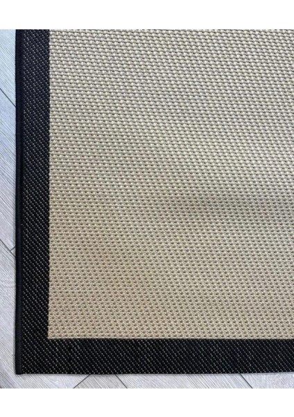 Sisal Bordürlü Jut Hasır Halı Kahve Siyah fırsatları