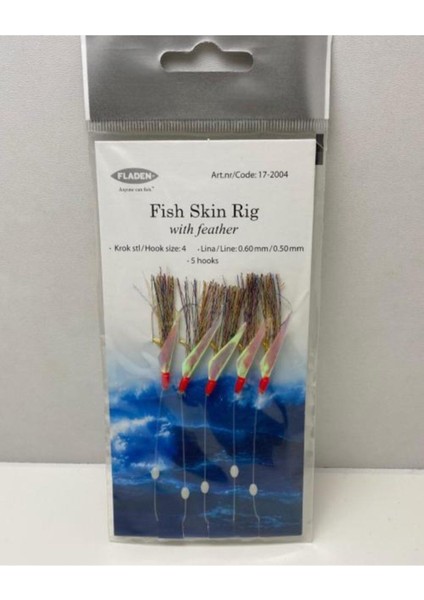 Fish Skin Rig Derin 5 Köstekli Su Çapari Takımı 4 Numara Iğne