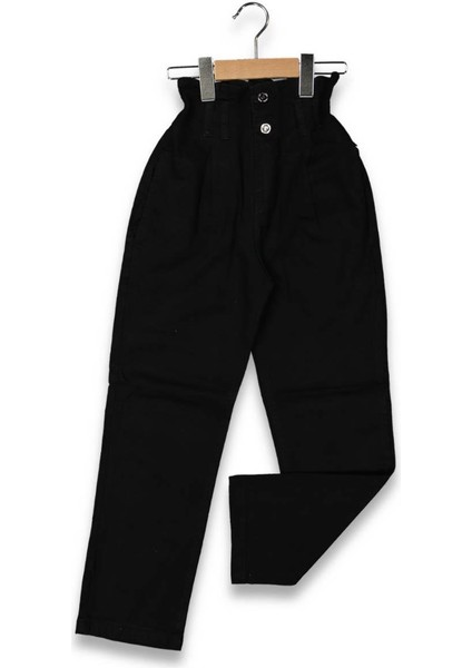 Kız 8/12 Yaş Bel Büzgülü Kot Pantolon