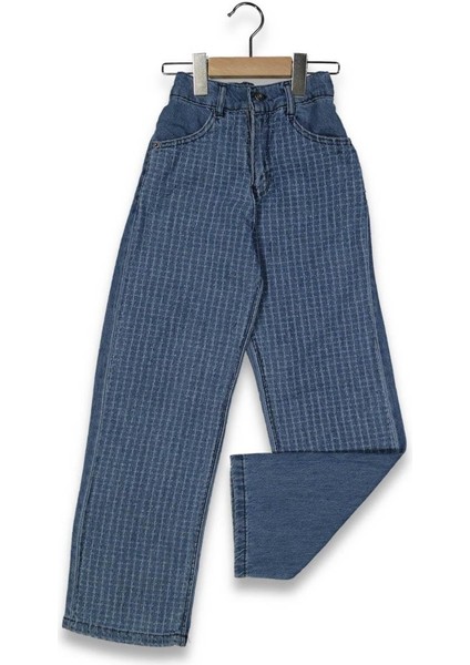 Kız 6/10 Yaş Lazerli Mavi Pantolon