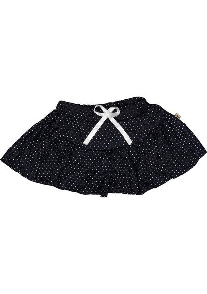 Kız 1/4 Yaş Küçük Puantiyeli Desenli Şort Etek