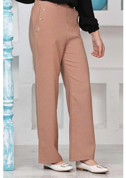 Kız 10/15 Yaş Cep Detaylı Dabıl Pantolon